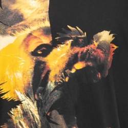Pre Owned Givenchy Black Cotton Rooster Print T-Shirt M