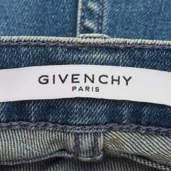 Pre Owned Givenchy Blue Washed Denim Zipper Detail Jeans Waist 33"