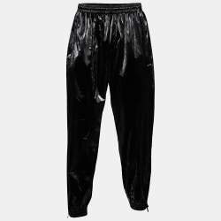 Givenchy Black Faux Leather Joggers M