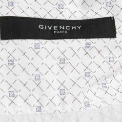 Givenchy White Printed Cotton Full Sleeve Shirt L