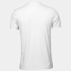 Givenchy White Printed Cotton Half Sleeve Crew Neck T-Shirt S