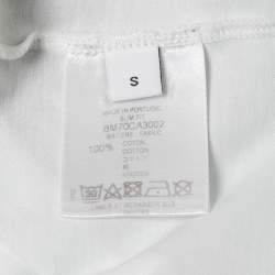 Givenchy White Printed Cotton Half Sleeve Crew Neck T-Shirt S