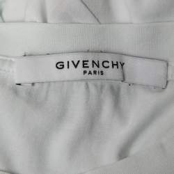 Givenchy White Printed Cotton Half Sleeve Crew Neck T-Shirt S