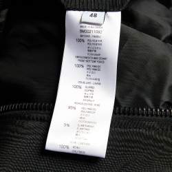 Givenchy Black Moiré And Trompe-l'oeil Effect Bomber Jacket M