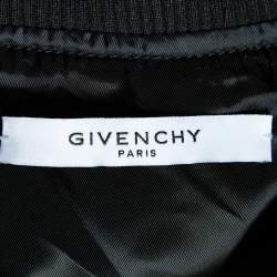 Givenchy Black Moiré And Trompe-l'oeil Effect Bomber Jacket M