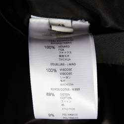 Givenchy Black Synthetic Fox Fur Collar Detail Jacket M