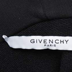 Givenchy Black Logo Printed Cotton Hoodie M