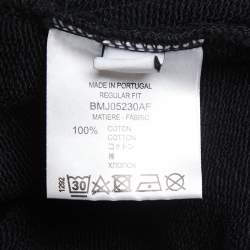 Givenchy Black Logo Printed Cotton Hoodie M