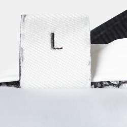 Pre Owned Givenchy Black Printed Cotton Crew Neck Half Sleeve T-Shirt L