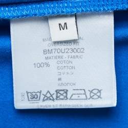 Givenchy Blue Cotton Logo Print T-Shirt M