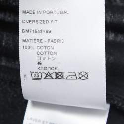 مملوكة مسبقًا Givenchy Black Logo Embroidered Cotton Crew Neck Half Sleeve Oversized T-Shirt XL