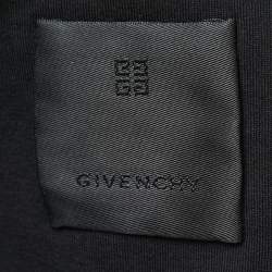 مملوكة مسبقًا Givenchy Black Logo Embroidered Cotton Crew Neck Half Sleeve Oversized T-Shirt XL