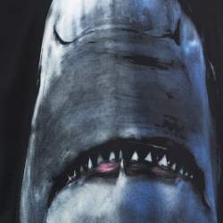 Givenchy Black Cotton Shark Printed T-Shirt S