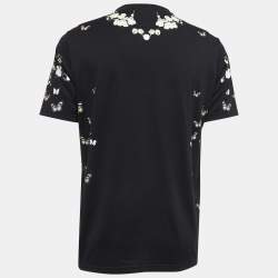 Givenchy Black Cotton Baby's Breath Madonna Printed T-Shirt S