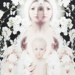 مملوكة مسبقًا Givenchy Black Cotton Baby's Breath Madonna Printed T-Shirt S