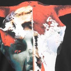 Givenchy Black Bull Statue Print Cotton Crew Neck T-Shirt S