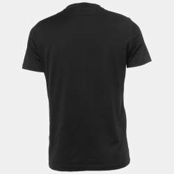 Givenchy Black Bull Statue Print Cotton Crew Neck T-Shirt S