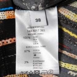 مملوكة مسبقًا Givenchy Black Sequin Printed Silk Satin T-Shirt S