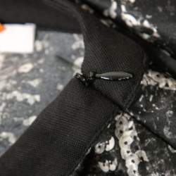 مملوكة مسبقًا Givenchy Black Sequin Printed Silk Satin T-Shirt S