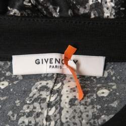 مملوكة مسبقًا Givenchy Black Sequin Printed Silk Satin T-Shirt S