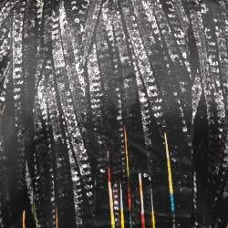 مملوكة مسبقًا Givenchy Black Sequin Printed Silk Satin T-Shirt S