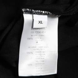 Pre Owned Givenchy Black Cotton Star Applique Detail Crewneck T-Shirt XL