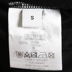 Pre Owned Givenchy Black Printed Cotton Knit T-Shirt S