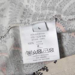 Givenchy Multicolor Paisley Print Cotton Crew Neck Half Sleeve T-Shirt L