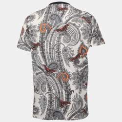 Givenchy Multicolor Paisley Print Cotton Crew Neck Half Sleeve T-Shirt L