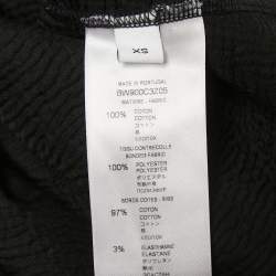 مملوكة مسبقًا Givenchy Black Distressed Logo Print Cotton Hoodie XS