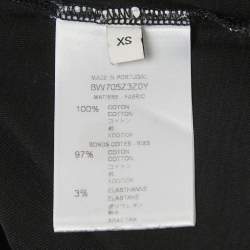 Givenchy Black Broken Logo Print Crew Neck Short Sleeve T-Shirt XS