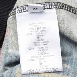 مملوكة مسبقًا Givenchy Black Ripped Cotton Crew Neck Sweatshirt XS 