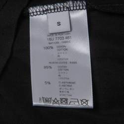مملوكة مسبقًا Givenchy Black Geometric Print Cotton Crew Neck Half Sleeve T-Shirt S