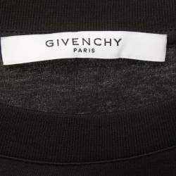 Pre Owned Givenchy Black Logo Print Cotton Oversized T-Shirt S