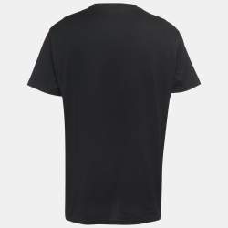 Pre Owned Givenchy Black Logo Print Cotton Oversized T-Shirt S