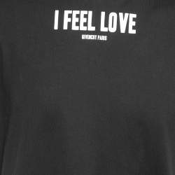 مملوكة مسبقًا Givenchy Black Logo Print Cotton Crew Neck Half Sleeve T-Shirt S