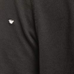 مملوكة مسبقًا Givenchy Black Logo Print Cotton Crew Neck Half Sleeve T-Shirt S