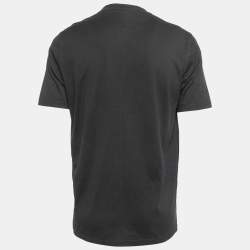 مملوكة مسبقًا Givenchy Black Logo Print Cotton Crew Neck Half Sleeve T-Shirt S