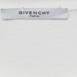 Pre Owned Givenchy White Dragon Head Logo Print Cotton Sweatshirt S