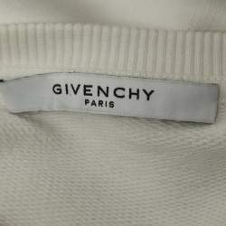 Pre Owned Givenchy White Dragon Head Logo Print Cotton Sweatshirt S