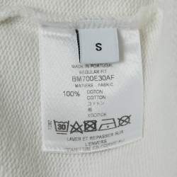 Pre Owned Givenchy White Dragon Head Logo Print Cotton Sweatshirt S