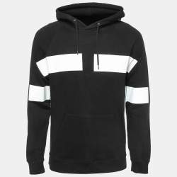 Givenchy Black Logo Print Cotton Hooded Sweatshirt XS