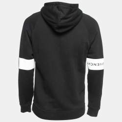 Givenchy Black Logo Print Cotton Hooded Sweatshirt XS