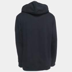 مملوكة مسبقًا Givenchy Black Rottweiler Print Cotton Hooded Sweatshirt L
