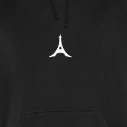 Givenchy Black Logo Patch Cotton Knit Hoodie S