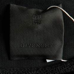 Givenchy Black Logo Patch Cotton Knit Hoodie S