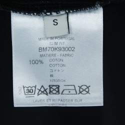 Pre Owned Givenchy Black Logo Print Cotton T-Shirt S