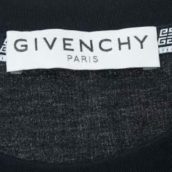 Pre Owned Givenchy Black Logo Print Cotton T-Shirt S