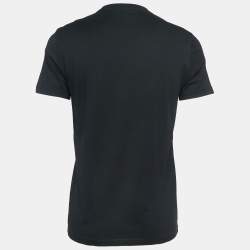 Pre Owned Givenchy Black Logo Print Cotton T-Shirt S