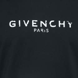Pre Owned Givenchy Black Logo Print Cotton T-Shirt S